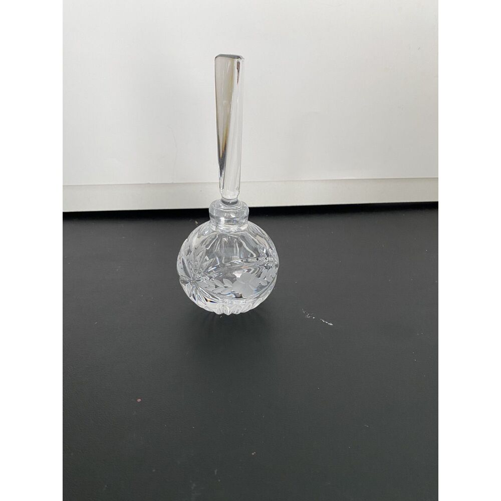 Mikasa Clear Lead Crystal Glass Perfume Bottle Atomizer Pre-Owned